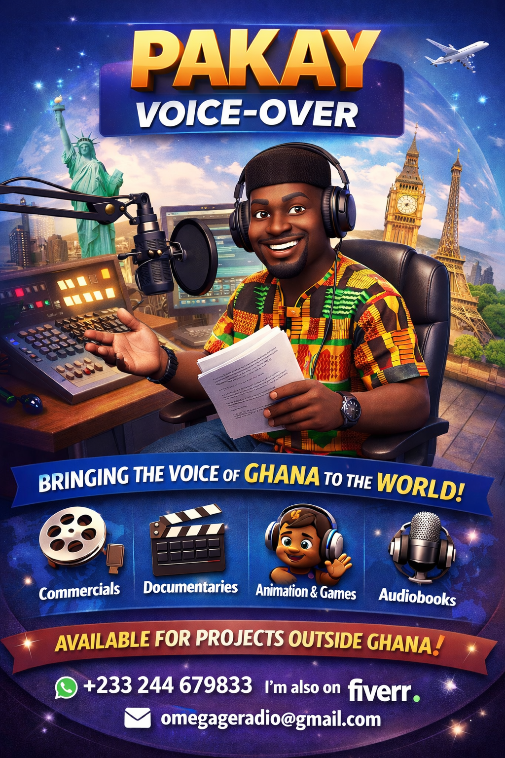 Pakay Voice-Over | Professional African Voice for Radio Ads, DJ Drops & Promos in GH