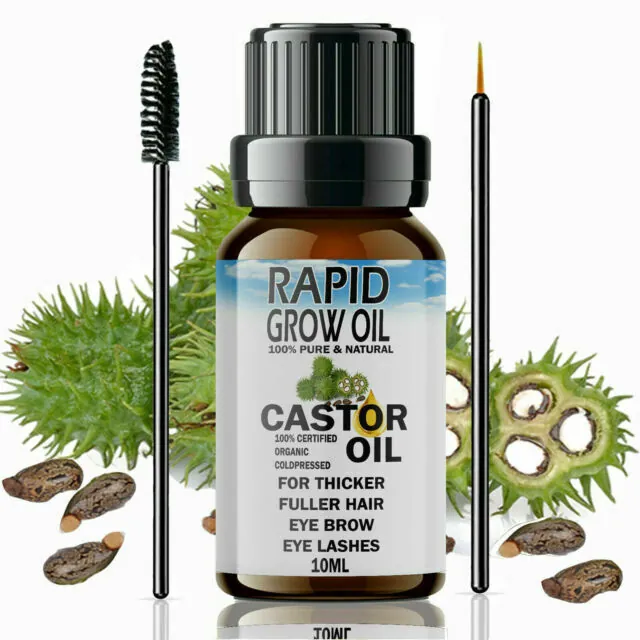 Pure Castor Oil - 30ml, 100% Pure Castor Oil for Eyelashes Eyebrow Hair Growth Body Care Oil in GB