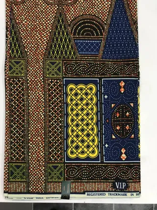 African Ankara Fabric Orange Yellow Multi Vip Upfrica | Upfrica - African & Ankara Styles - main product image