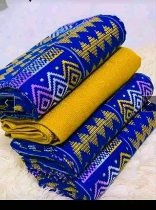 Handwoven Kente Cloth Blue Yellow Fusion Upfrica | Upfrica UK - African & Ankara Styles - main product image