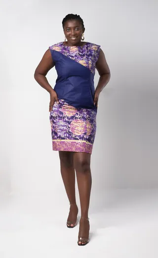 Layo Abstract Purple Fusion Dress Upfrica | Upfrica United Kingdom - Women's Fashion - main product image