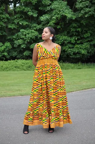 Fatia Traditional African Kente Summer Maxi Dress Upfrica | Upfrica - Women's Fashion - main product image