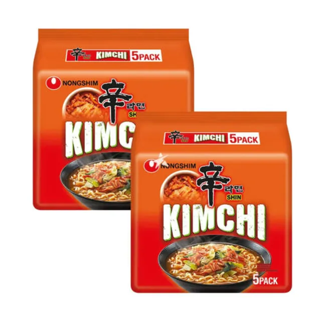Nongshim SHIN Kimchi Ramyun Noodle Soup Nong Shim Spicy Ramen (Pack of 10) in GB