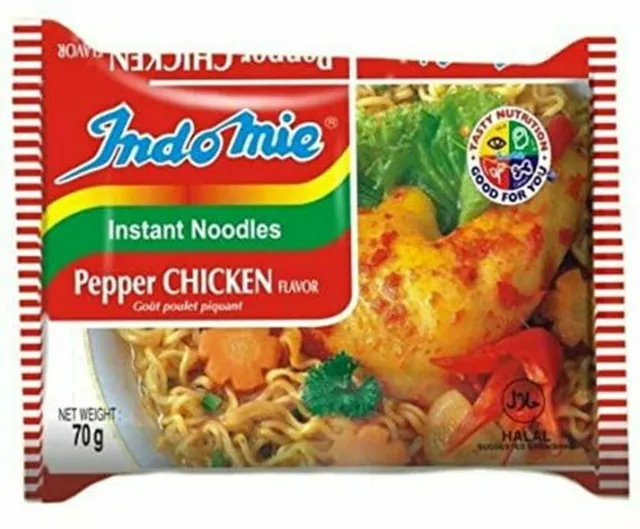 Indomie Instant Noodles Chicken Pepper 70g Box of 40 in GB