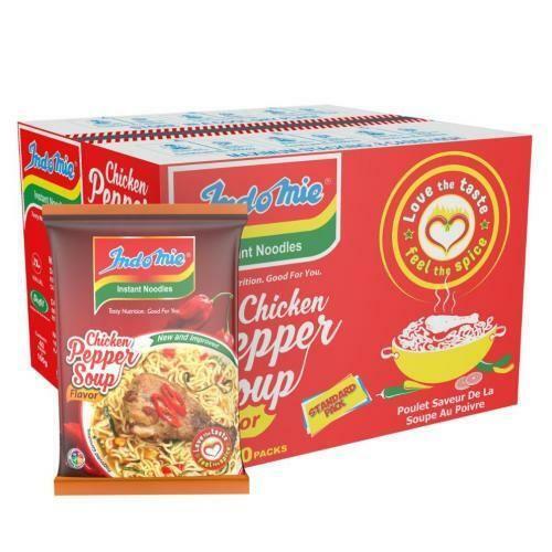 Indomie Instant Noodles Chicken Pepper Soup 70g Box of 40 in GB