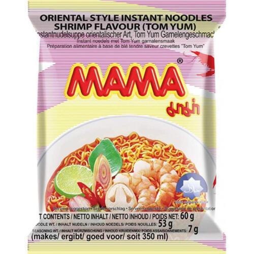 Mama Shrimp Tom Yum Flavour Instant Noodles, 60g (Pack of 30) in GB