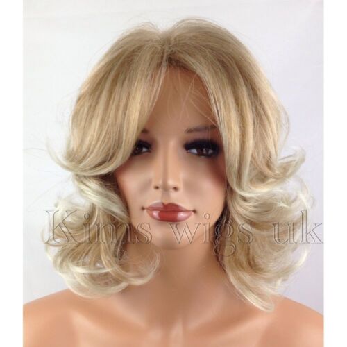 BLONDE WIG LADIES WOMENS SHORT FASHION HAIR STRAIGHT CURLY LAYERED FRINGE BOB