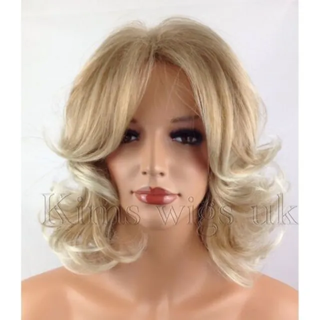 BLONDE WIG LADIES WOMENS SHORT FASHION HAIR STRAIGHT CURLY LAYERED FRINGE BOB in GB