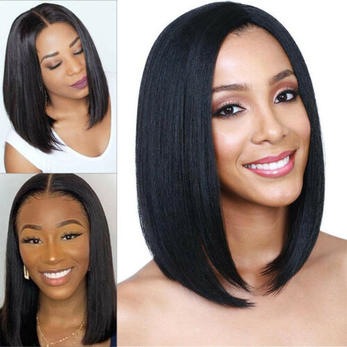 Women Short Straight Hair Bob Wig Natural Anime Full Wigs Cosplay Party Costume`