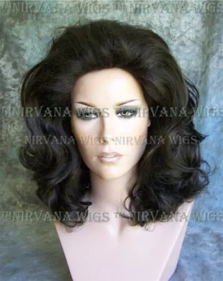 Nirvana Wigs Dark Brown Womens Drag Shoulder Length Permatease Wig - Wigs for Black Women & Afro Hair - main product image