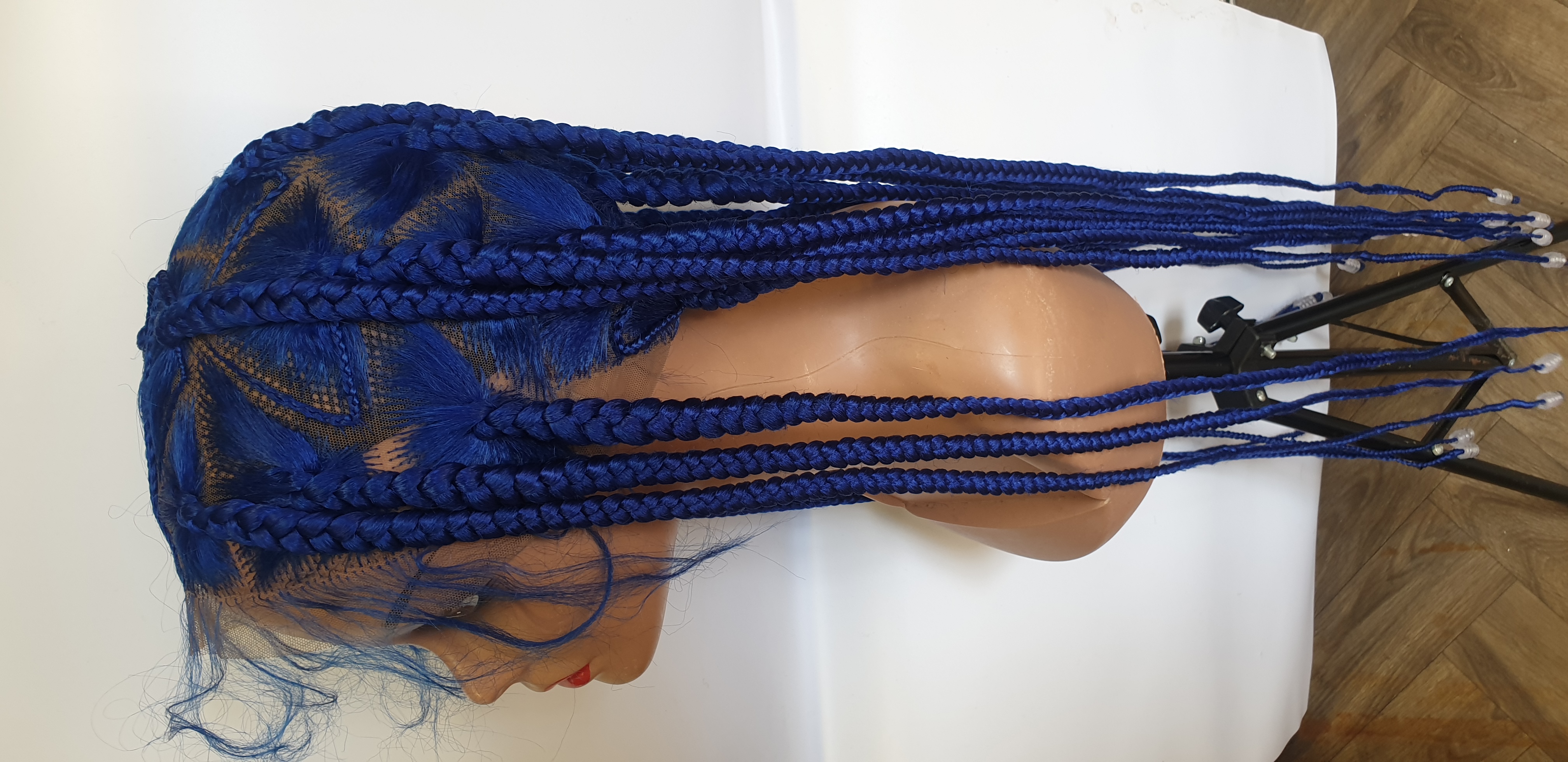 Blue Twisted Braided Wig Hair Synthetic Hair 56inches in GB