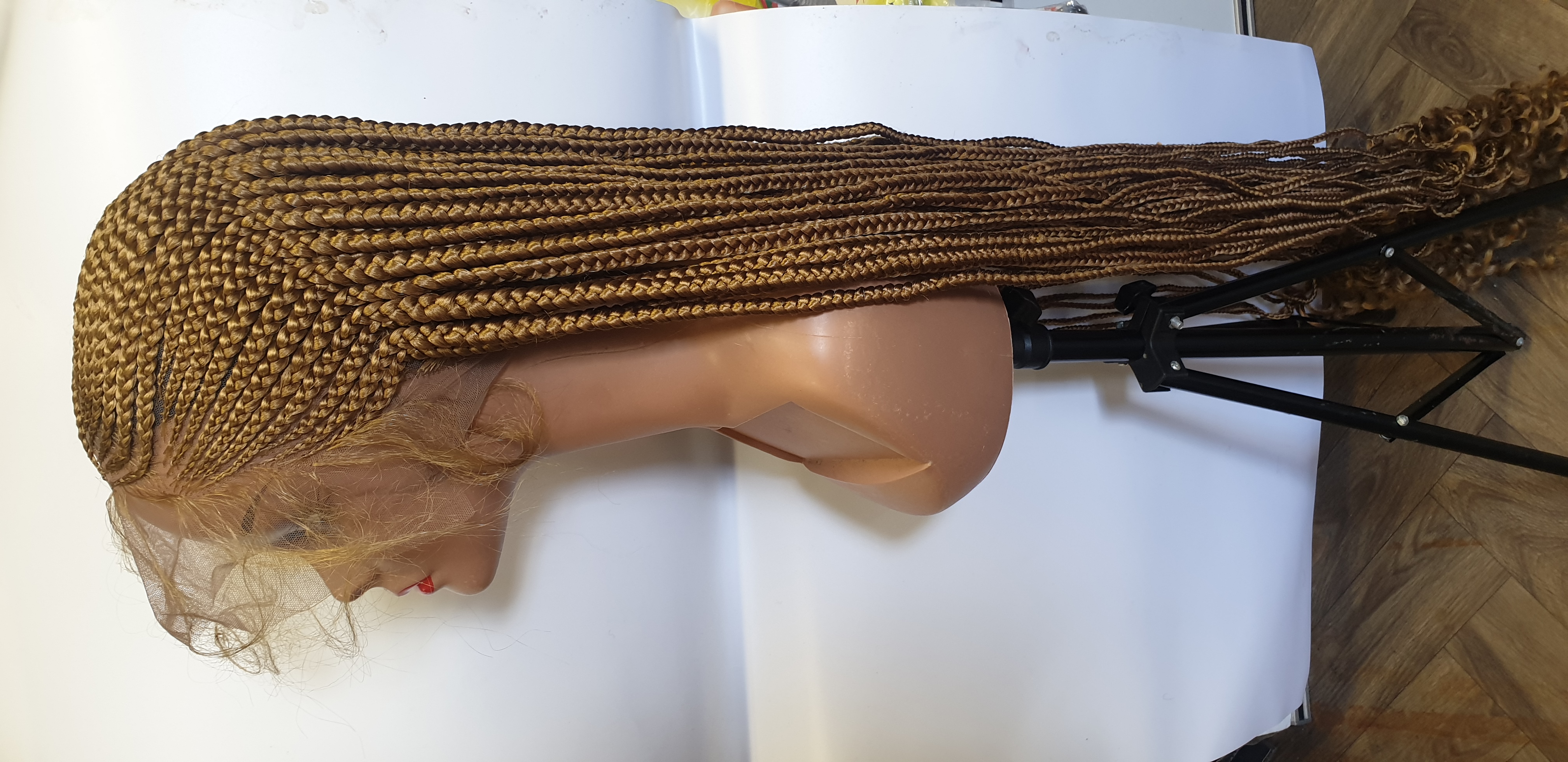 Full Frontal Brown Braided Wig 56inches in GB