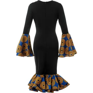 Custom Long Sleeve Wax Printed Slim Evening Party African Clothing - Women's Fashion - main product image
