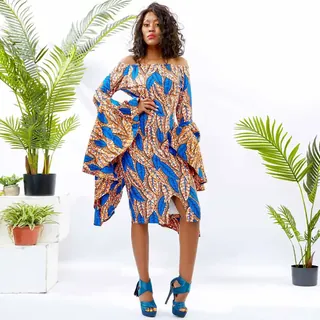 Popular Design One Shoulder Bodycon Trumpet Sleeve Dress | Upfrica UK - Women's Fashion - main product image