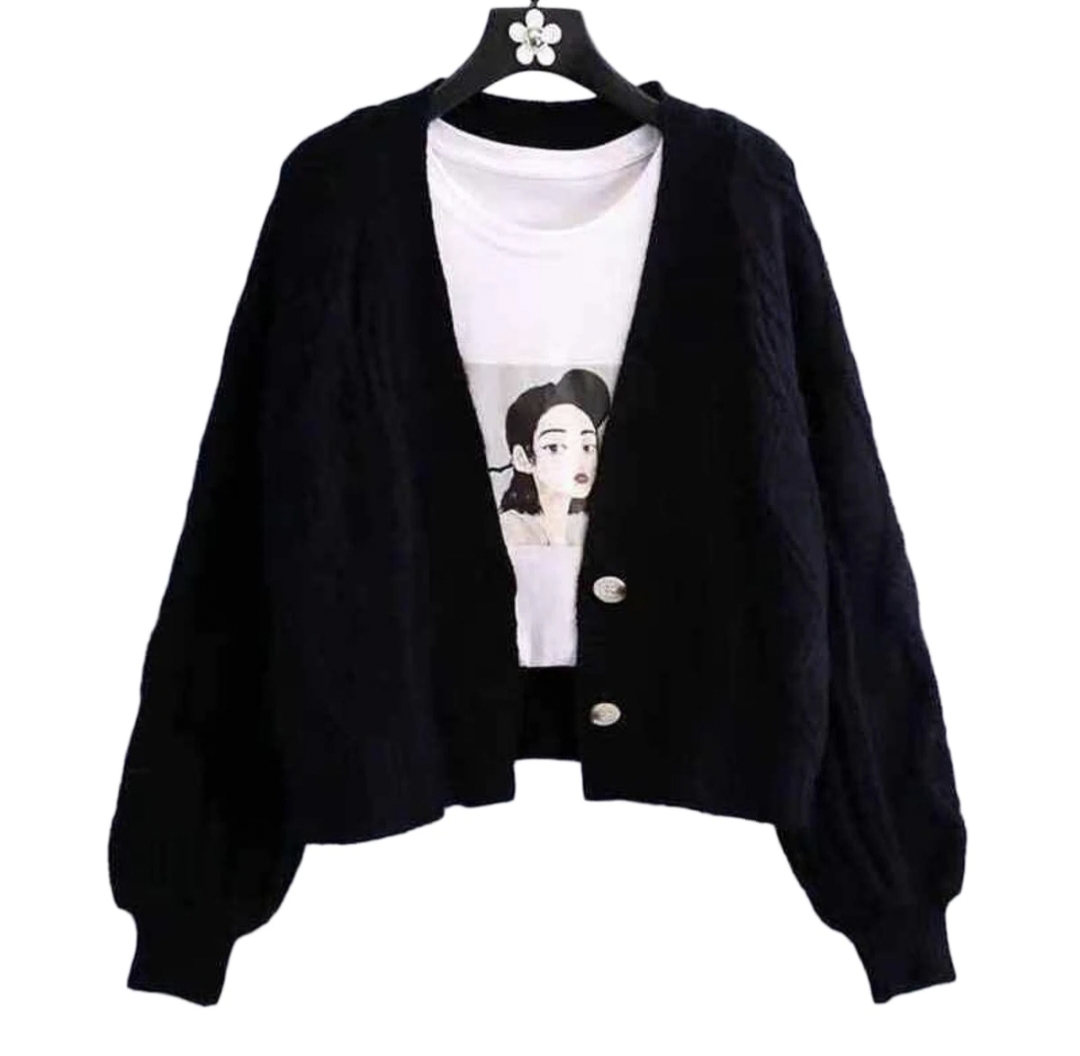 Knit cardigan sweater for women in GH