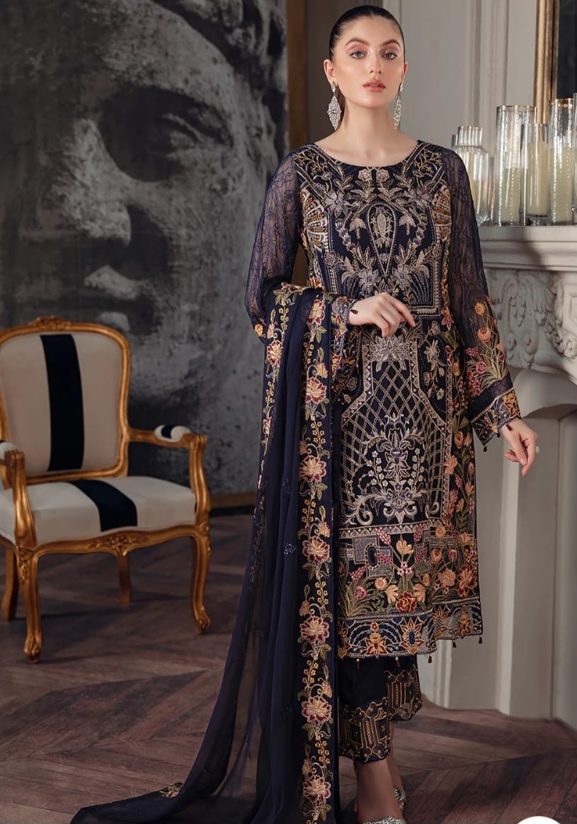 Luxury chiffon dress in GH