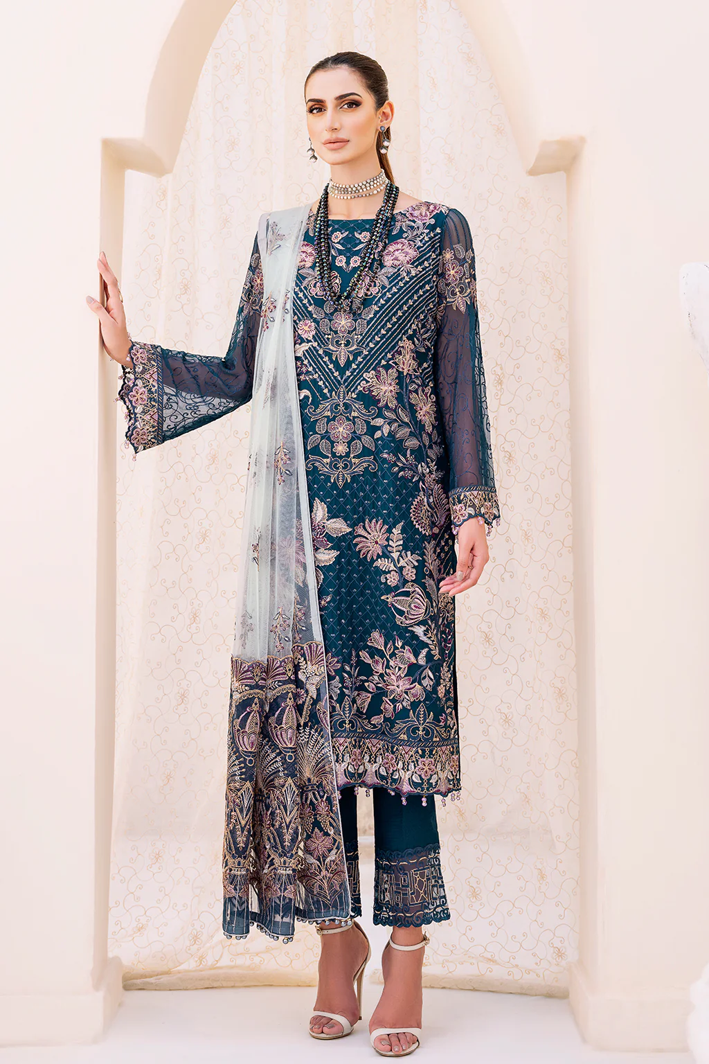 Asian chiffon dress, fancy suit, party wear dress