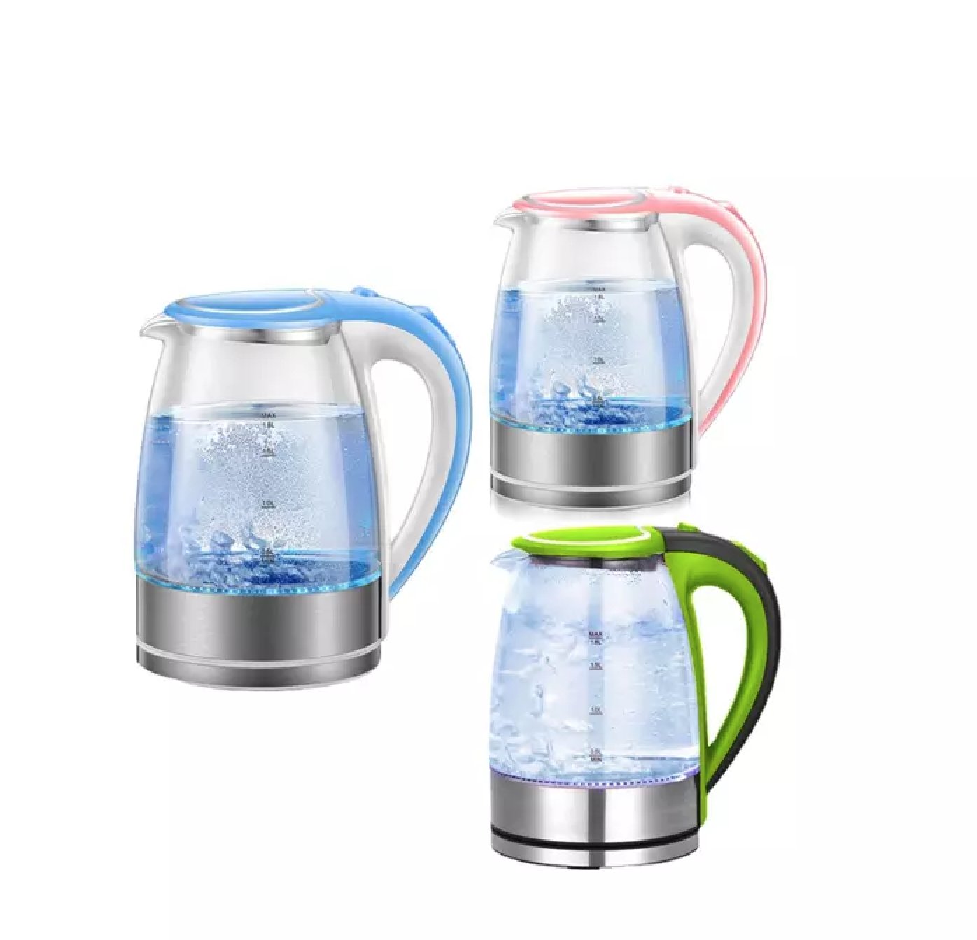 Water Kettle LED indicator 1.7L Glass Water Boiler in GH