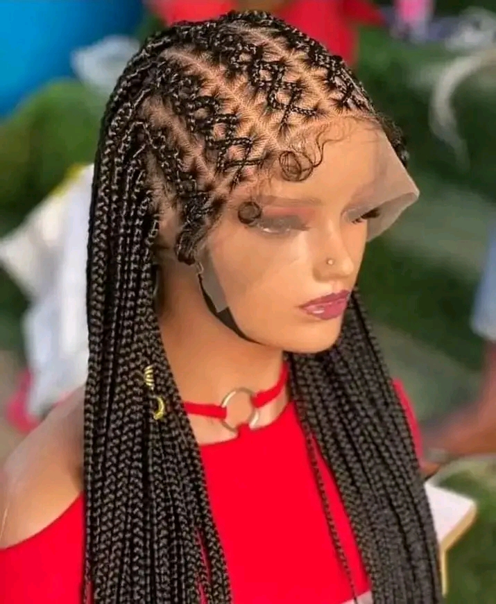 BOX PARTING TWIST BRAIDED WIG FOR LADIES