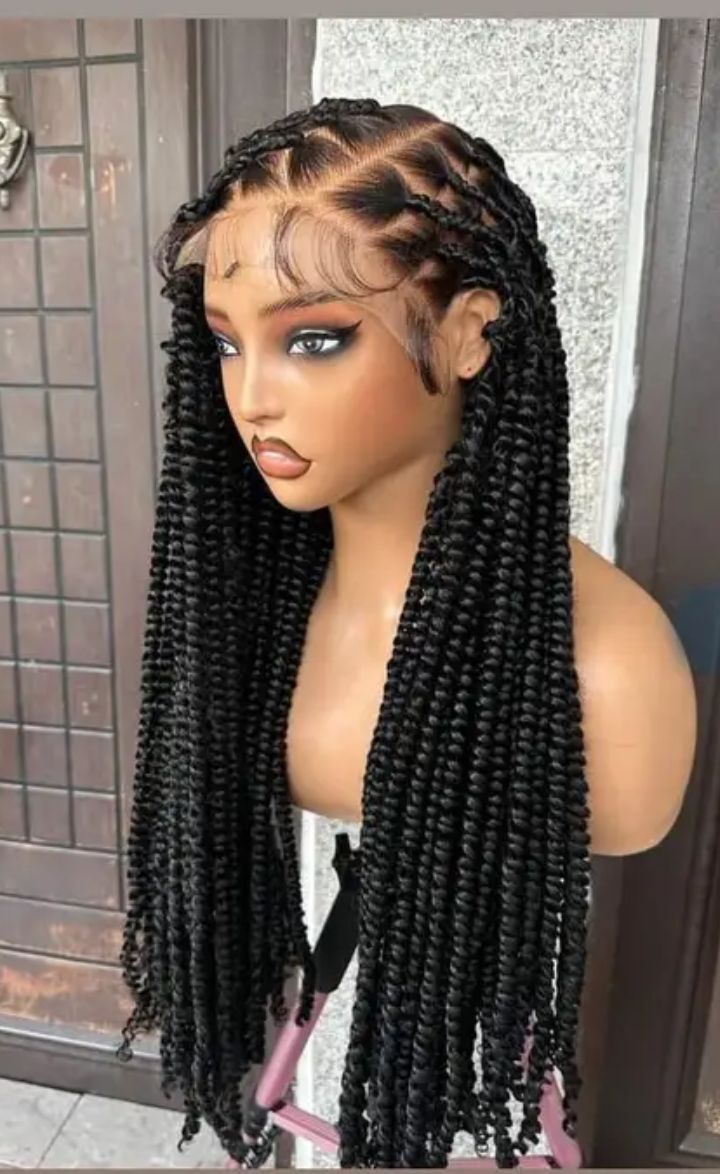 BABY FRONTAL BOX PARTING BRAIDED WIG FOR LADIES in NG