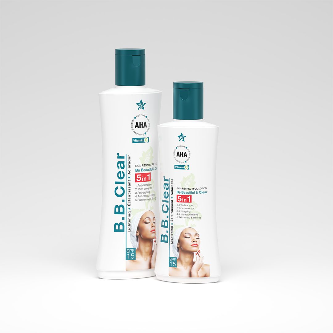 BB CLEAR AHA 5 in 1 Brightening Lotion for Face and Body Skin Beautifying Lotion 300ML Unifying Skin Lightning in GB