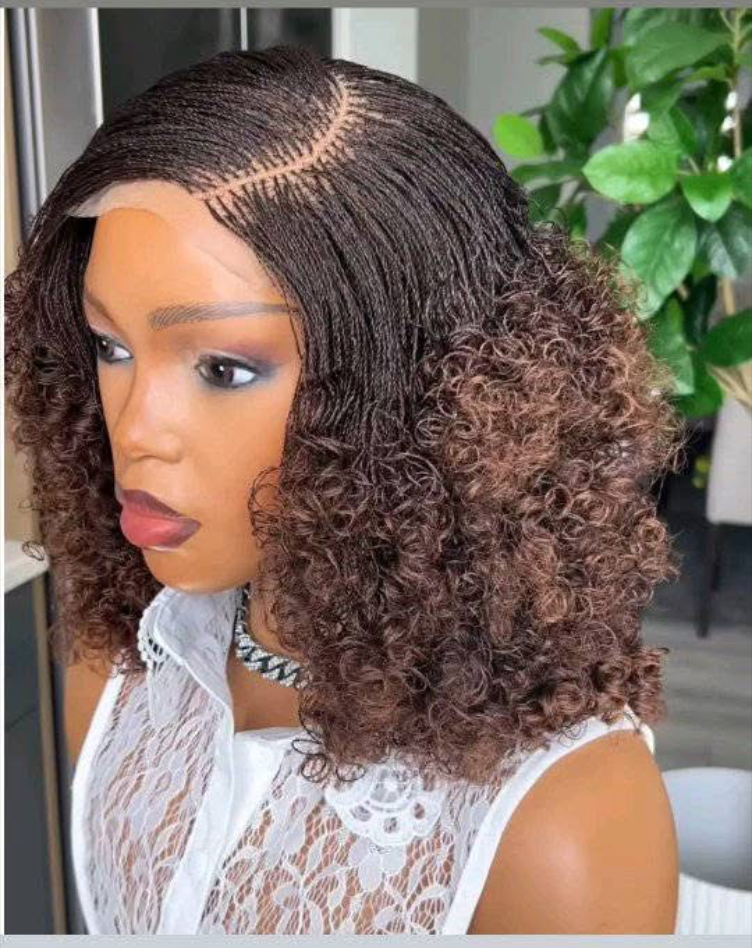 SINGLE PICKING CURLY TIPS BRAIDED WIGS FOR LADIES in NG