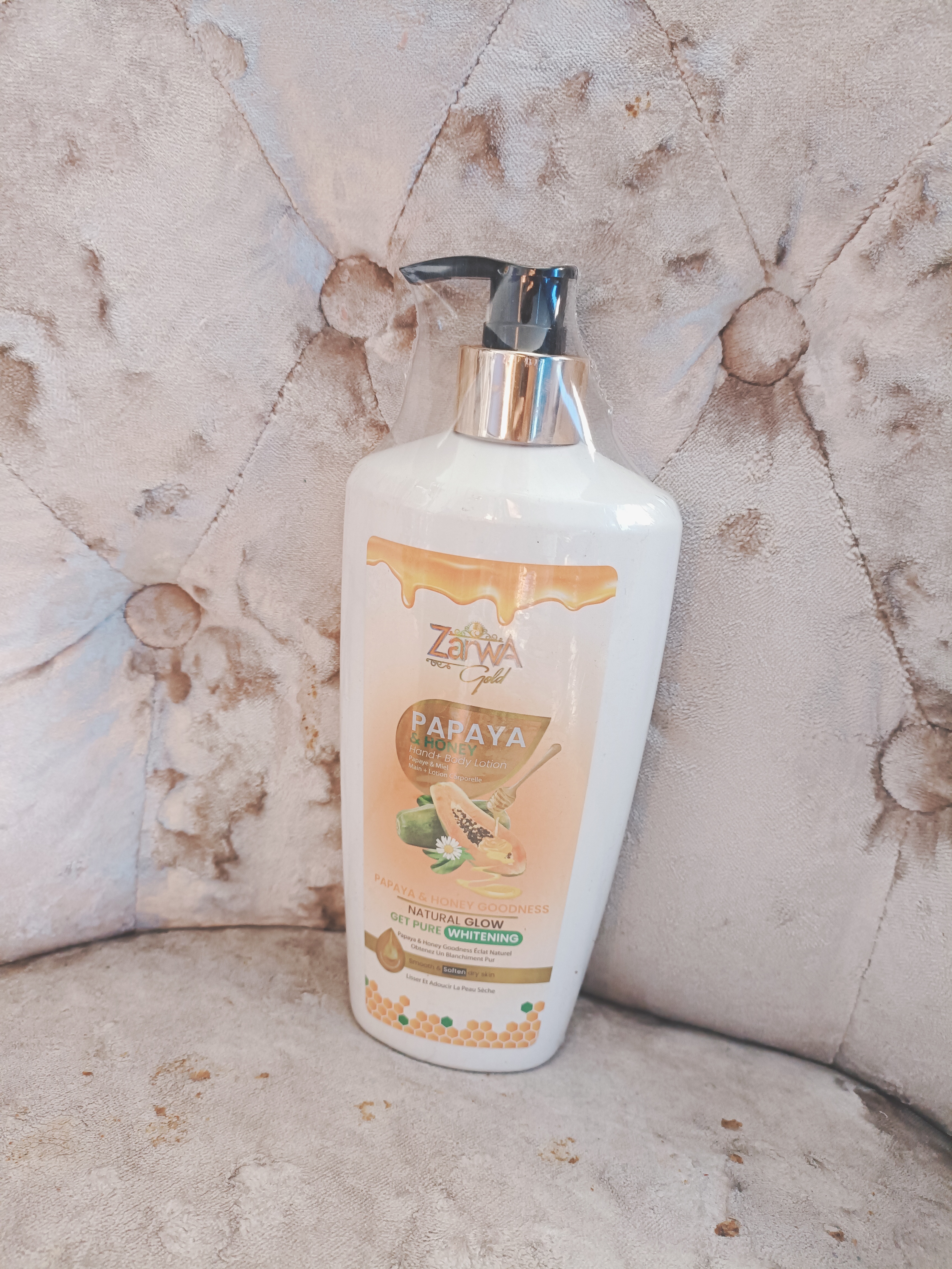 Zarwa Gold papaya and honey body lotion