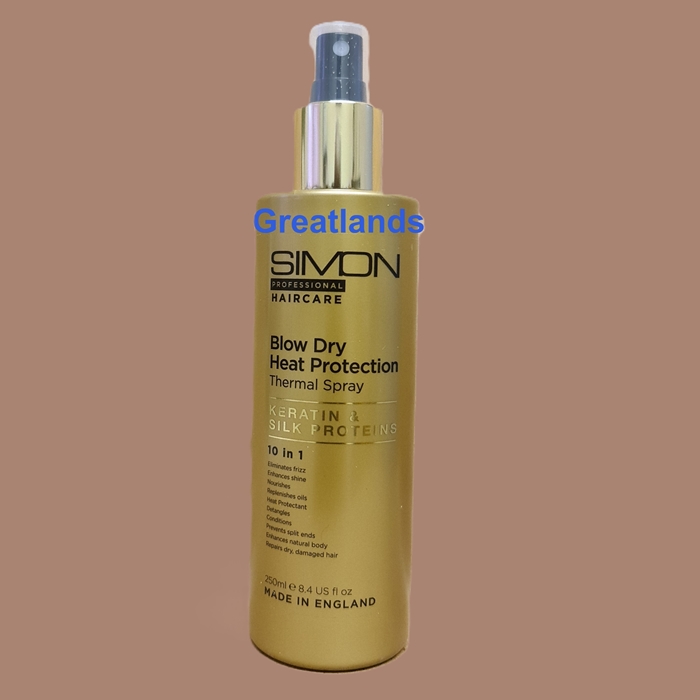 Simon Professional Haircare Blow Dry Heat Protection Thermal Spray - 250ml in GB