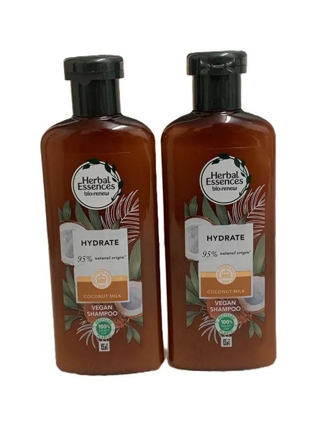 Herbal Essences Bio:Renew Hydrate Shampoo Coconut Milk 250ml | 95% Natural Origin Vegan Shampoo | Twin Pack | Hydrating Shampoo for Dry Hair UK in GB