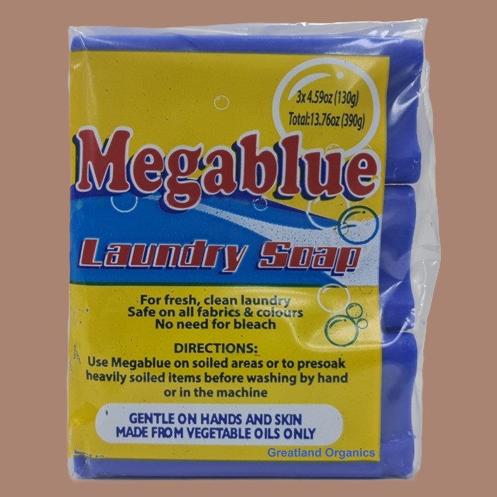 Mega Blue Laundry Cake Soap 130g Pack Of 3
