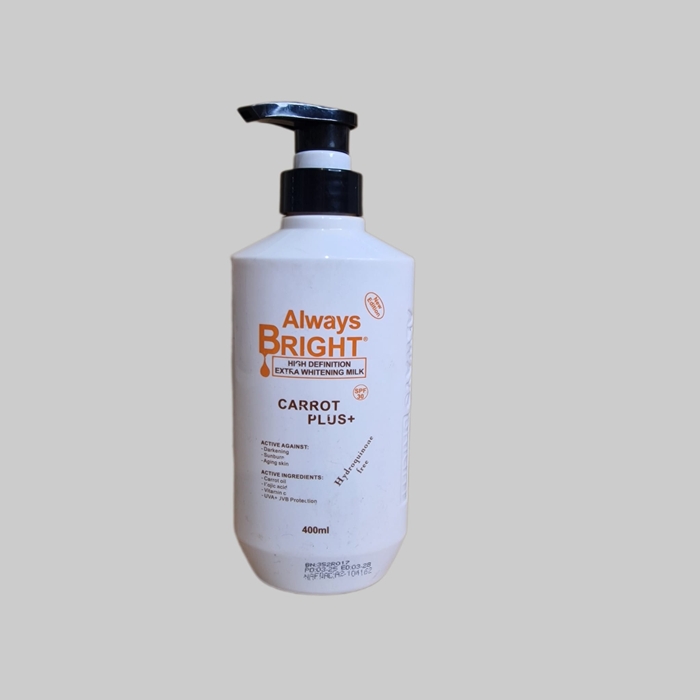 Always Bright Carrot Plus+ Flawless Moisturizing Body Milk Lotion in GB