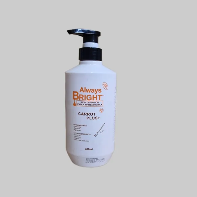 Always Bright Carrot Plus+ Flawless Moisturizing Body Milk Lotion in GB