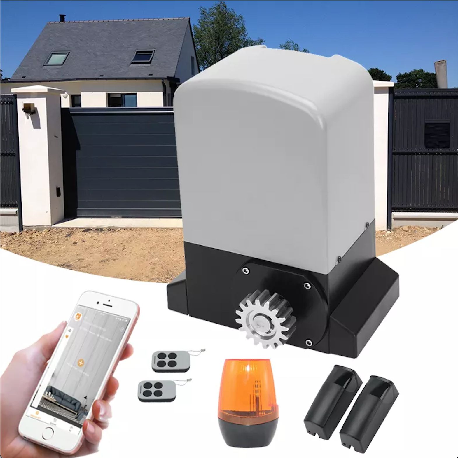 Slide Door Motor operator Automatic Sliding Gate Opener Heavy Duty 1000kg Electric in GH
