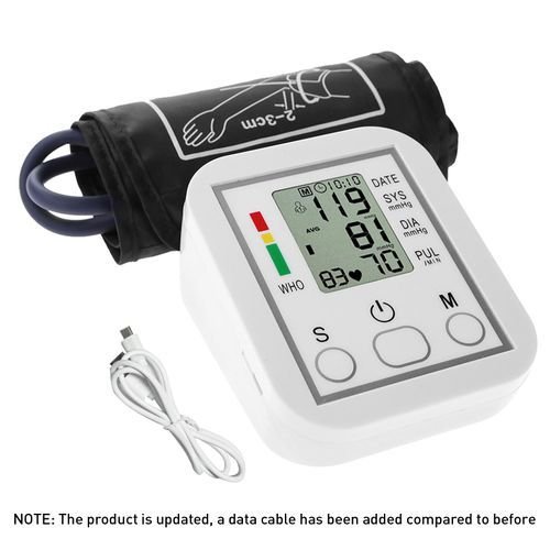 Arm Wrist BP Blood Pressure Heart Rate Heartbeat Pulse Monitor With USB Cable in GH
