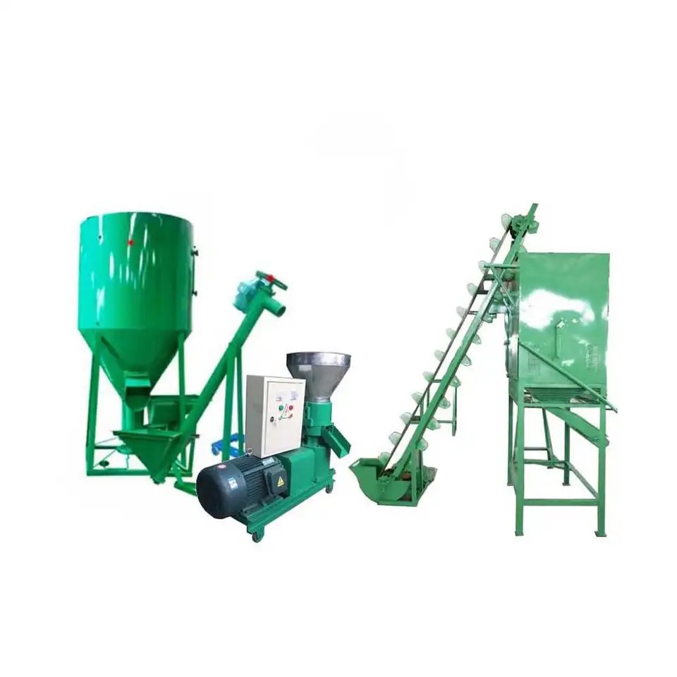 500kg/hour chicken feed pellet machine complete line in GH
