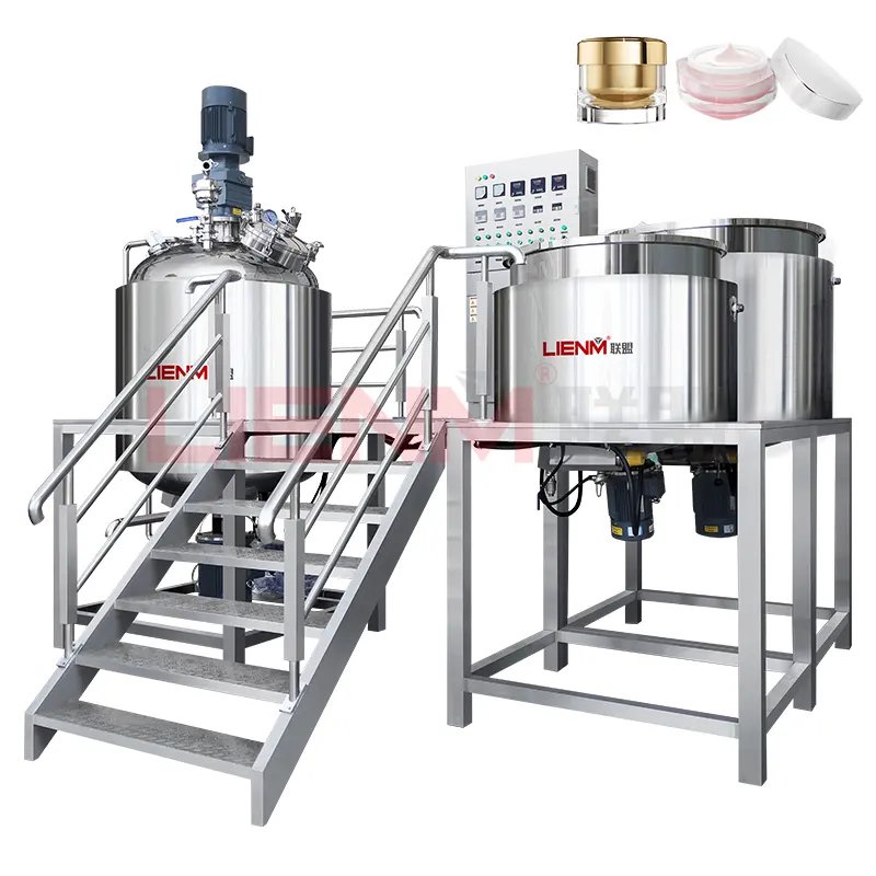 500l Stainless Steel Emulsifier Mixer Gel Cosmetic Cream Making Machine Lifting Vacuum Homogenizing Emulsifier Homogenizer in GH