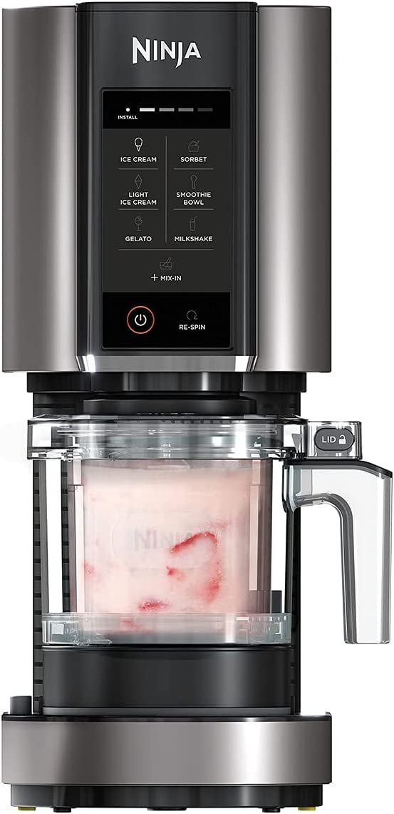 Ninja CREAMi Ice Cream & Frozen Dessert Maker [NC300UK] 7 Programs, Black/Silver in GH