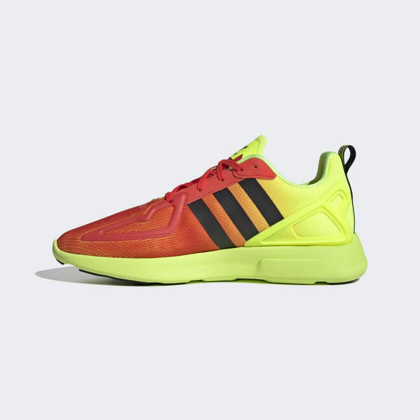 ADIDAS Originals ZX 2K Flux Mens Trainers | Solar Yellow / Hi-Res Red in GH