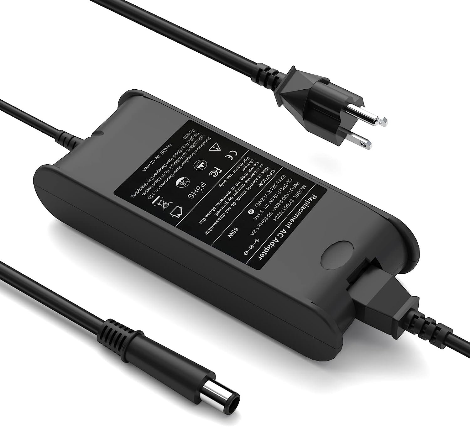 19.5V 3.34A 65W Laptop Charger Replacement for Dell Latitude 7480 7490 5400 5480 5490 E5470 E6420 5580 5500 5590 E5430 E6410 E5440 E6430 E6440 E6540 E7250 E7440 E7450 LA65NM130 AC Adapter Power Cord in GH