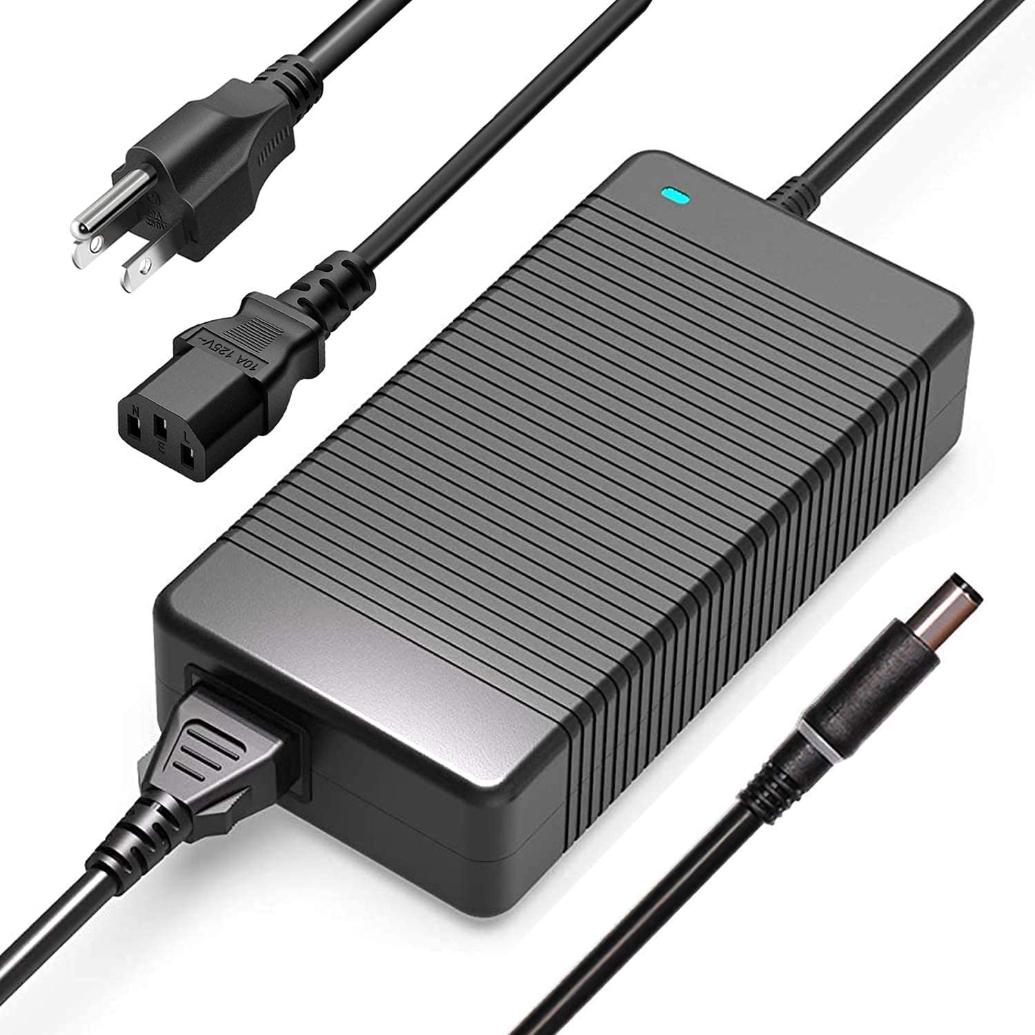 New Replacement 240W 19.5V 12.3A AC Adapter Laptop Charger for Dell Alienware M17X 15 R1 R2 R5 Precision 7510 330-4128 330-3514 J938H 6RTJT Y044M Y047M U896K J211H PA-9E M6400 Laptop Adapter Cord in GH