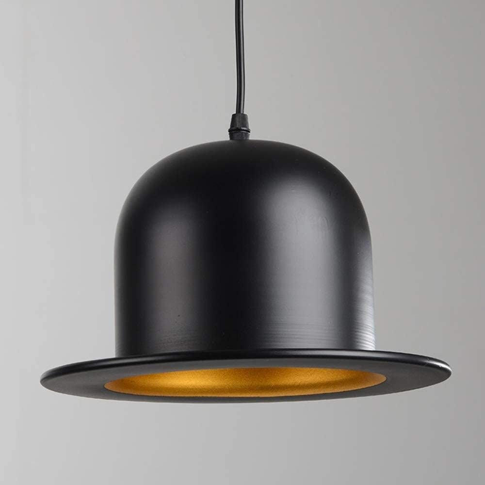 Modern Black Pendant Ceiling Light With Gold Interior | Stylish Hanging Lamp | Wall Lamps in GH