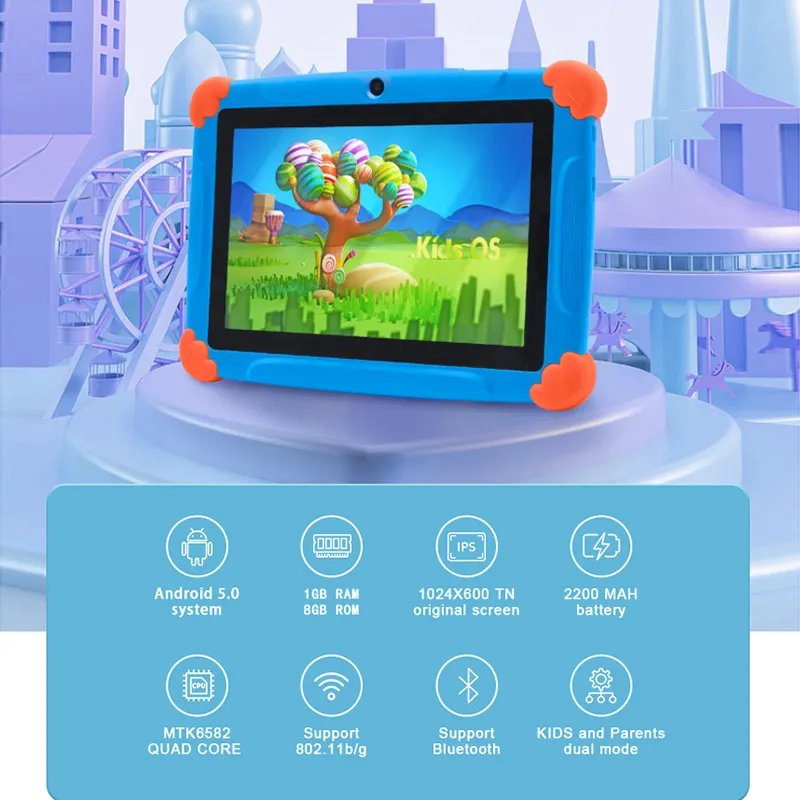 kids Tablet Android 4.4 Rugged tablet 7 inch tablet pc for children 8GB in GH