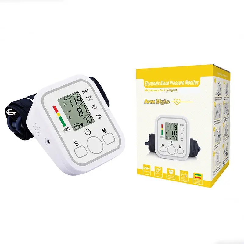 Blood Pressure BP Monitor Digital Arm portable intelligent detection digital sphygmomanometer LED display USB charging in GH