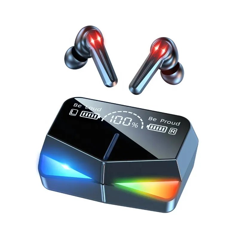 Earbuds Gaming Headsets AirPods Wireless In-Ear Earphones with Mic Low Latency 9D Stereo Wireless Headphone LED Display in GH