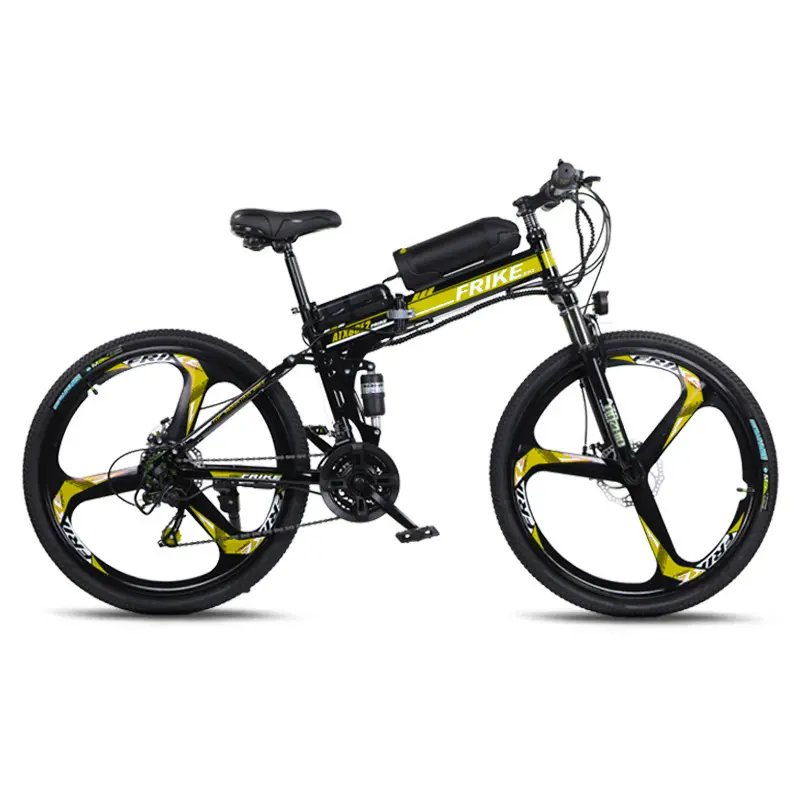 Foldable electric mountain bike ebike motor26 inch full suspension ebike 7/9/21 speed design dirt bike in GH
