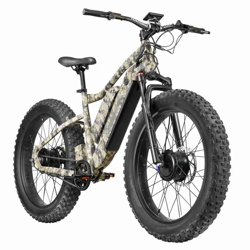 e-bike electric bicycle Front & rear dual ebike 1000w motor 52v 20ah ebike with lithium 52v battery in GH
