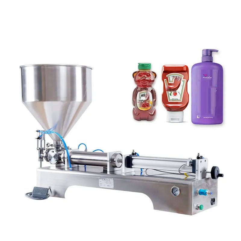 Semi automatic paste filling machine Soap honey ice cream water liquid juice sauce soft drink tomato