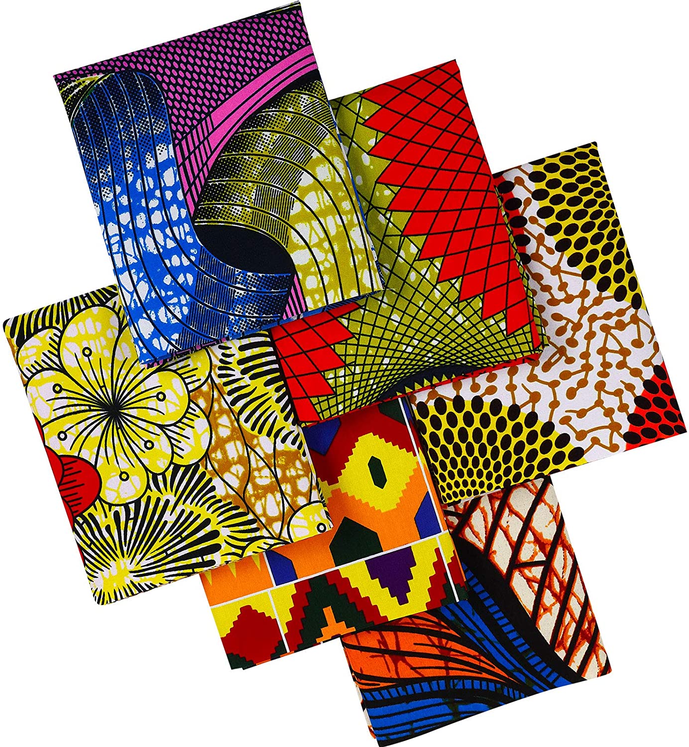 High Quality African Veritable Real Wax Fabric at Quarters 19.5 x 15.7 Inch/ 50 x 40 cm Ankara Wax