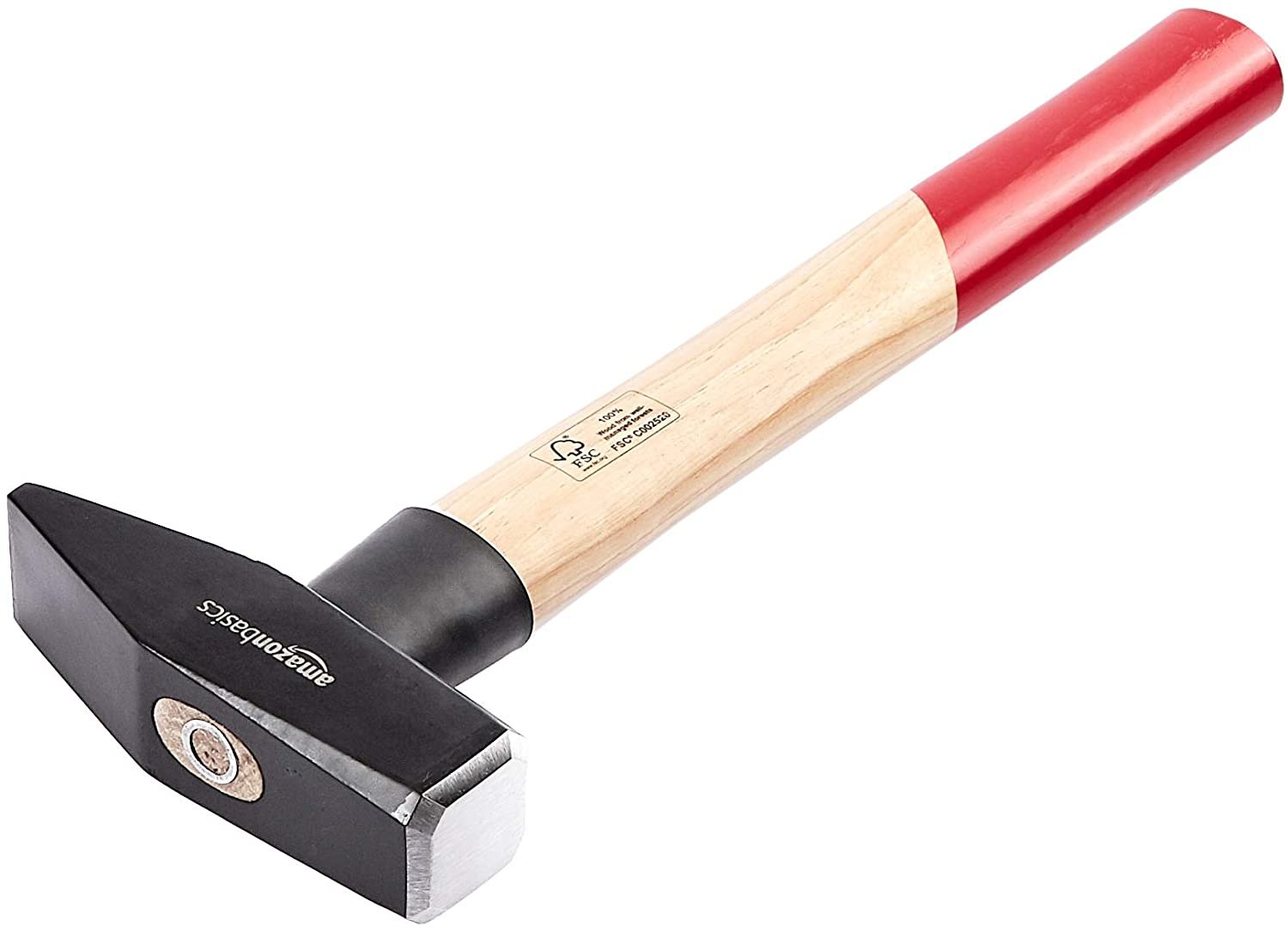 Amazon Wooden Engineer's Hickory Handle Hammer Set, 3 Pieces, 300g, 500g, 1000g