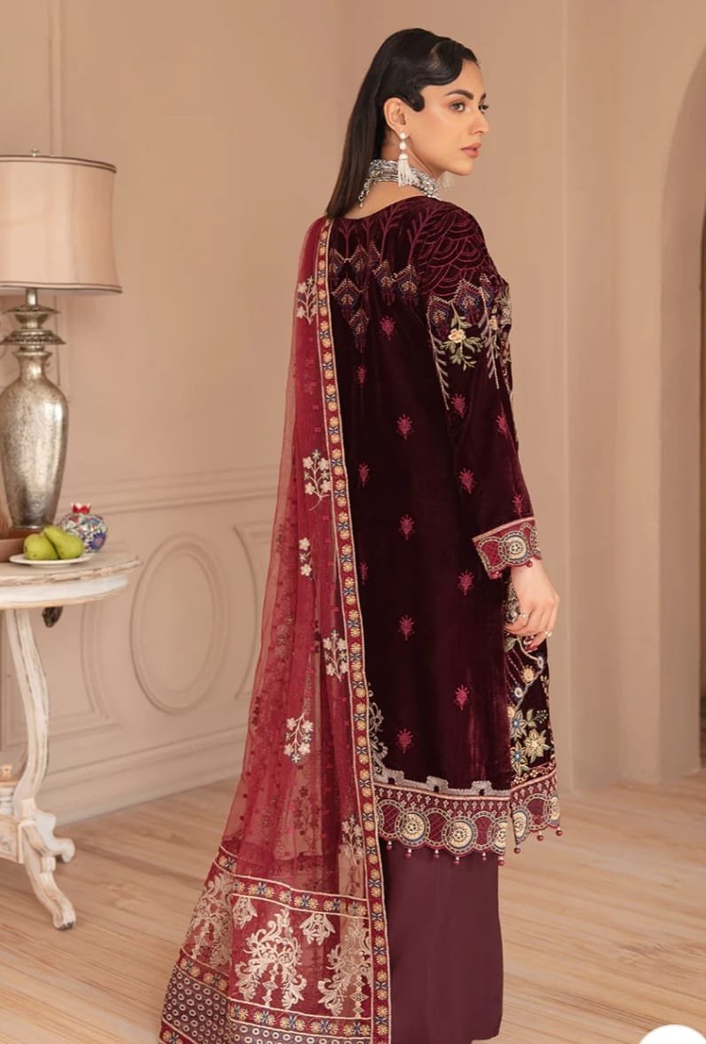 Velvet wedding dress